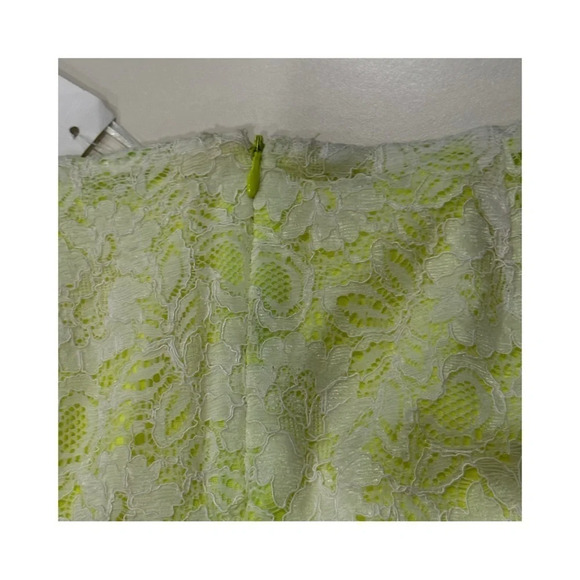 MILLAU NEON YELLOW WHITE LACE SMALL MINI SKIRT​ NWT - Picture 11 of 11